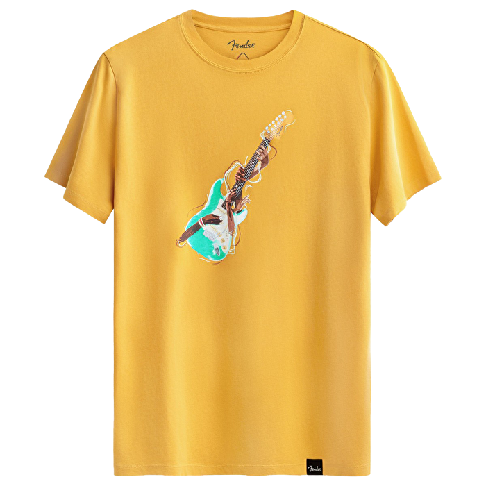 KAFT X FENDER X ZUHAL Riff Hands - Sulphur - Tasarım T-Shirt - Unisex